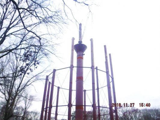 Wheatley Tank – November 2018 - More legs installed.