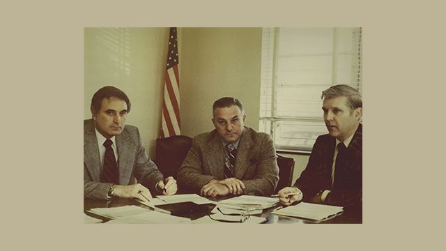 Commissioner Nicholas J. Bartilucci, Chairman Edward P. Bracken Jr. and Commissioner Kenneth J. Dunne