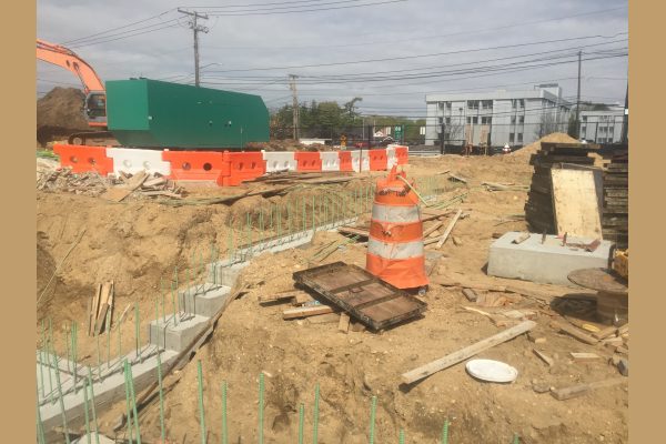 Construction site with the new generator in place. Construction site with the new generator in place.