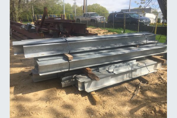 Steel I-beams for the building structure. Steel I-beams for the building structure.