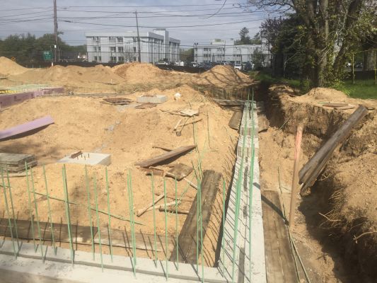 The foundation footing. The foundation footing.