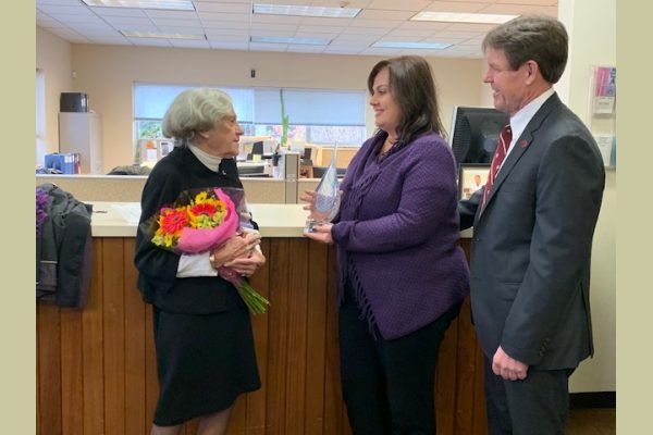 Left to right: Mrs. Joan Bartilucci, Kathleen Cannon, CPA, Jericho Water District Business Manager, and Jericho Water District Superintendent, Peter Logan.